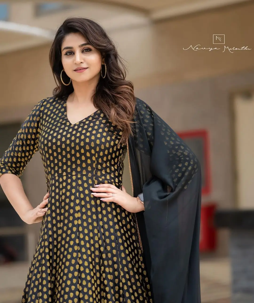 Varshini Sounderajan Wearing Black Gown